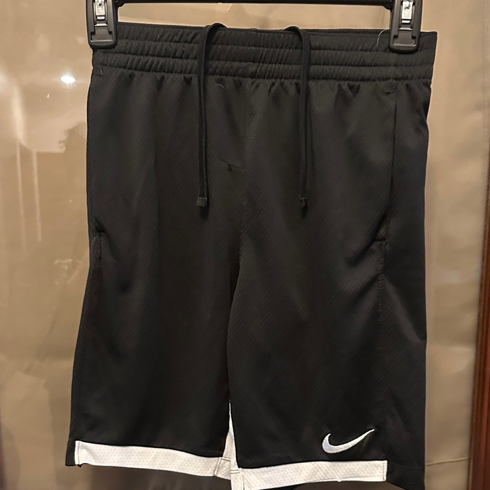 Nike Youth Black and White Sports Shorts